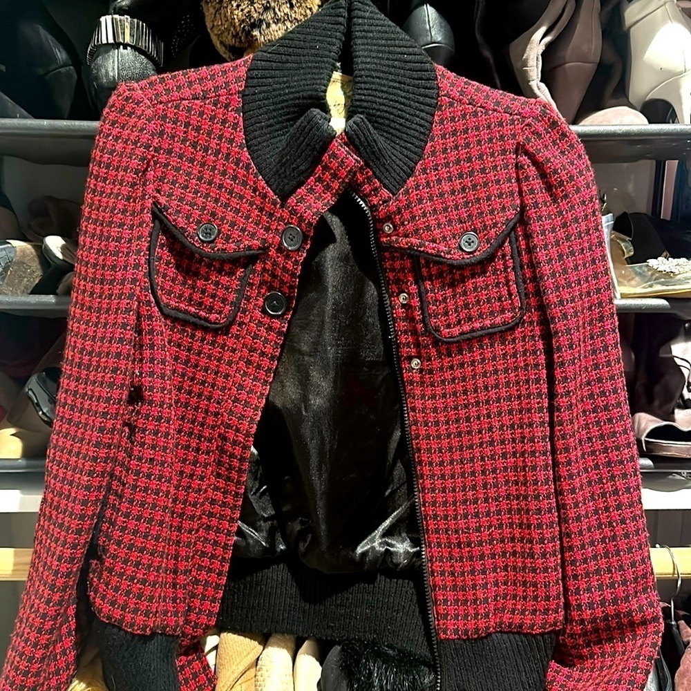 Houndstooth Bomber Jacket​​​​​​